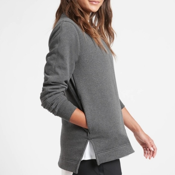 Athleta Retroplush Heather Crewneck Size Small - Picture 1 of 4